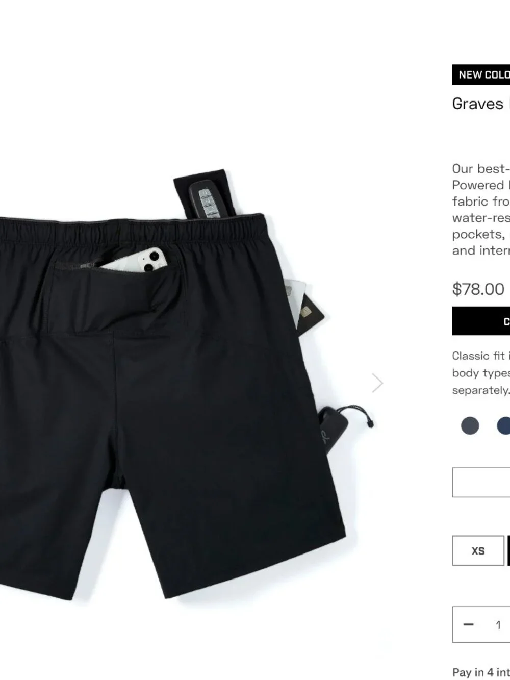 Path Projects Graves PX 7in Running Shorts - Men's Small - Black